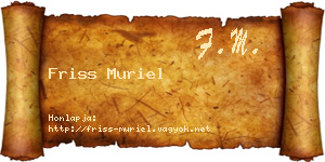 Friss Muriel névjegykártya